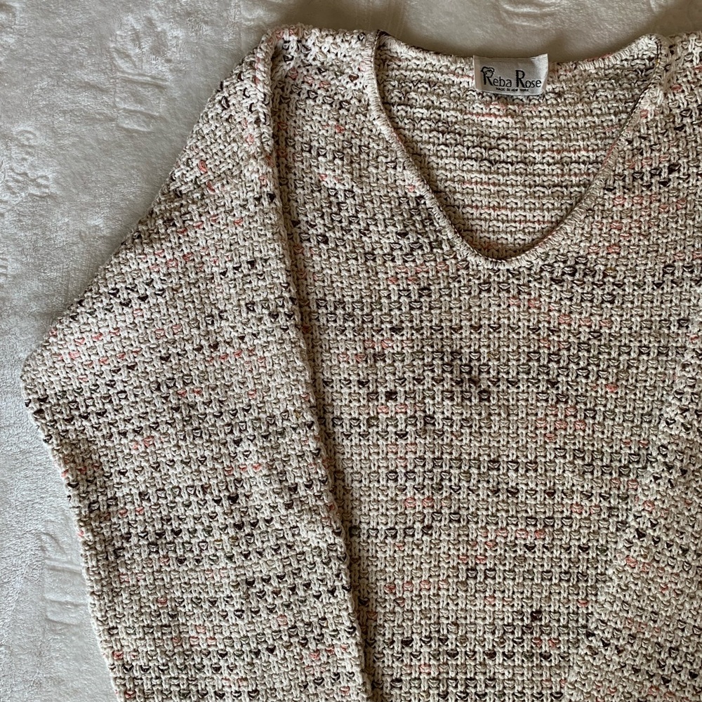 Reba Rose Knit Cotton Sweater